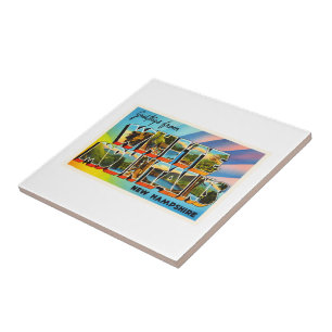 Vitberg New Hampshire NH reser souvenir Kakelplatta