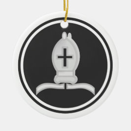 Vitbiskopschack Julgransprydnad Keramik