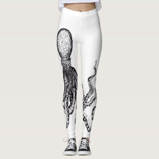 Vitbläckfiskdamasker Leggings