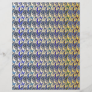 Vitblått och guld-fågelfjäder mönster