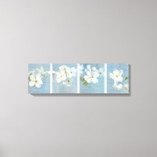 Vitblommarpanel Canvastryck