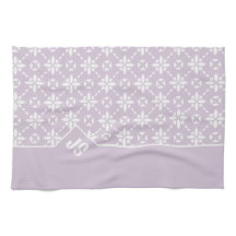 Vitblommig Mönster vid Rosa Gräns Monogram