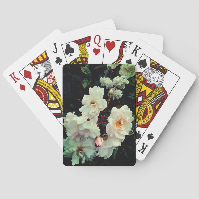Vitblommor Casinokort (Baksidan)