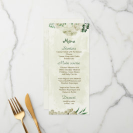 Vitblommor i Elfenbenskusten i bröllop Meny