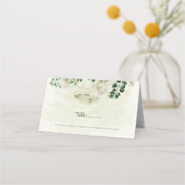 Vitblommor i Elfenbenskusten i bröllop Placeringskort