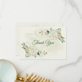 Vitblommor i Elfenbenskusten i bröllop Tack Kort