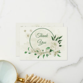 Vitblommor i Elfenbenskusten i bröllop Tack Kort