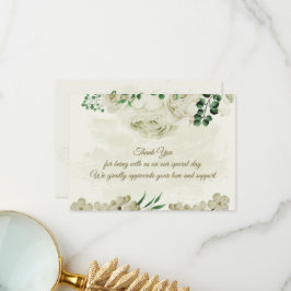 Vitblommor i Elfenbenskusten i bröllop Tack Kort