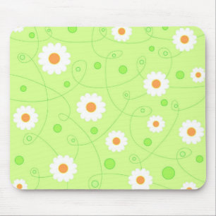 Vitblommor - Mousepad Musmatta