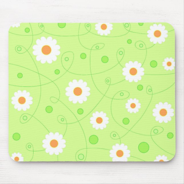 Vitblommor - Mousepad Musmatta (Framsidan)