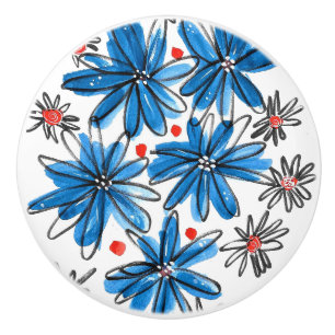 Vitblommor och blåvitblommor knopp