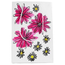 Vitblommor och viskblommor med Rosa