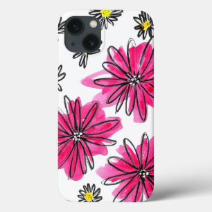 Vitblommor och viskblommor med Rosa