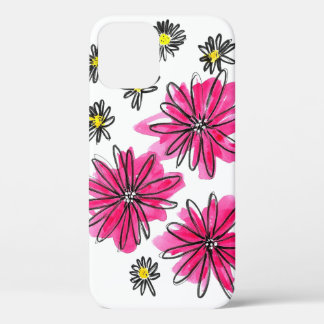 Vitblommor och viskblommor med Rosa