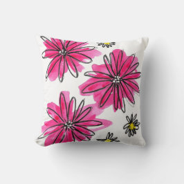 Vitblommor och viskblommor med Rosa Kudde