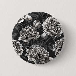 Vitblommor på mörk grått knapp