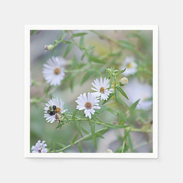 Vitblommor Pappersservett (Framsidan)