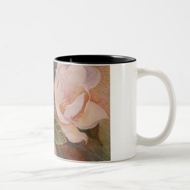 Vitblommor Två-Tonad Mugg (Höger)