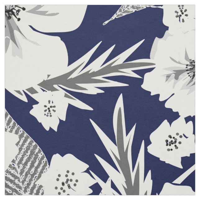 Vitblommor. Tyg (Provkarta)