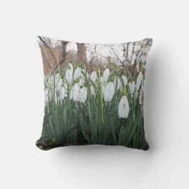 Vitblommor, vårsnowdrops kudde