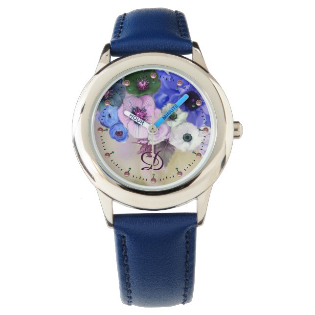 VITBLUE RO,ANEMONFLÖDEN MONOGRAM ARMBANDSUR (Framsida)