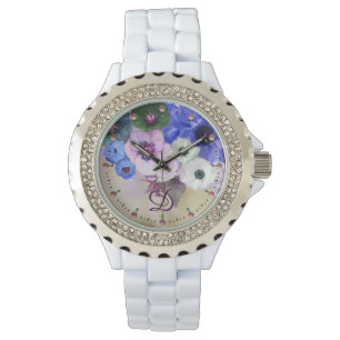 VITBLUE RO,ANEMONFLÖDEN MONOGRAM ARMBANDSUR