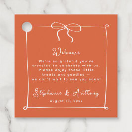 Vitbög, italiensk solnedgång med vit Bröllop Gåvor Etiketter