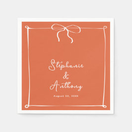 Vitbög, italiensk solnedgång med vit Bröllop Pappersservett