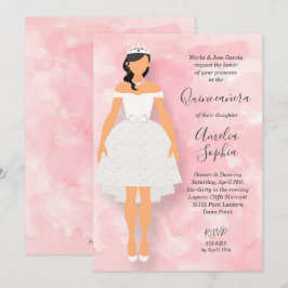 Vitbok om Rosa Quinceanera-inbjudningar