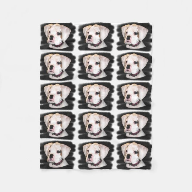 Vitboxarevalp Fleecefilt (Framsidan)