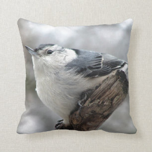 Vitbröstad nuthatch Dekorativ kudde