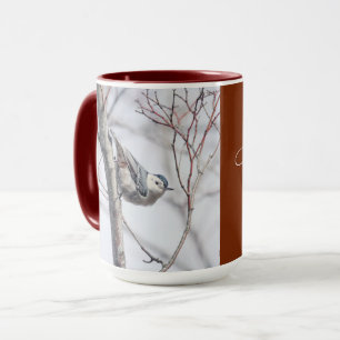 Vitbröstad nuthatch Fågelskådning Mugg