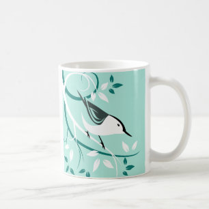 Vitbröstad nuthatch-gåvor kaffemugg