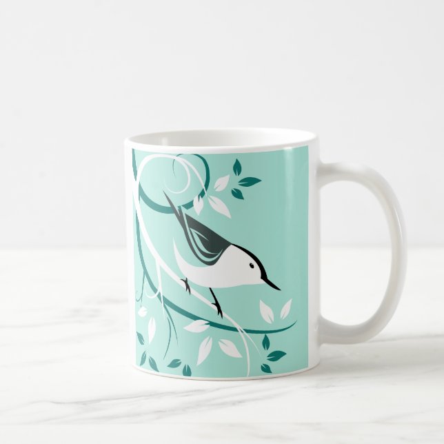 Vitbröstad nuthatch-gåvor kaffemugg (Höger)