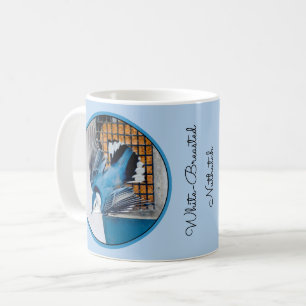Vitbröstad nuthatch i Snö - Originalfoto Kaffemugg