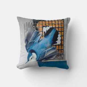 Vitbröstad nuthatch i Snö - Originalfoto Kudde