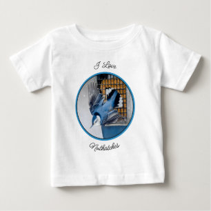 Vitbröstad nuthatch i Snö - Originalfoto T Shirt