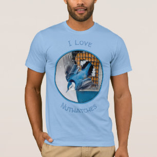 Vitbröstad nuthatch i Snö - Originalfoto T Shirt