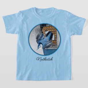 Vitbröstad nuthatch i Snö - Originalfoto T Shirt