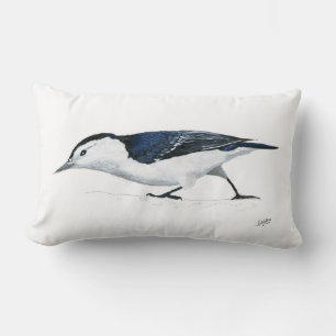 Vitbröstad nuthatchkudde lumbarkudde