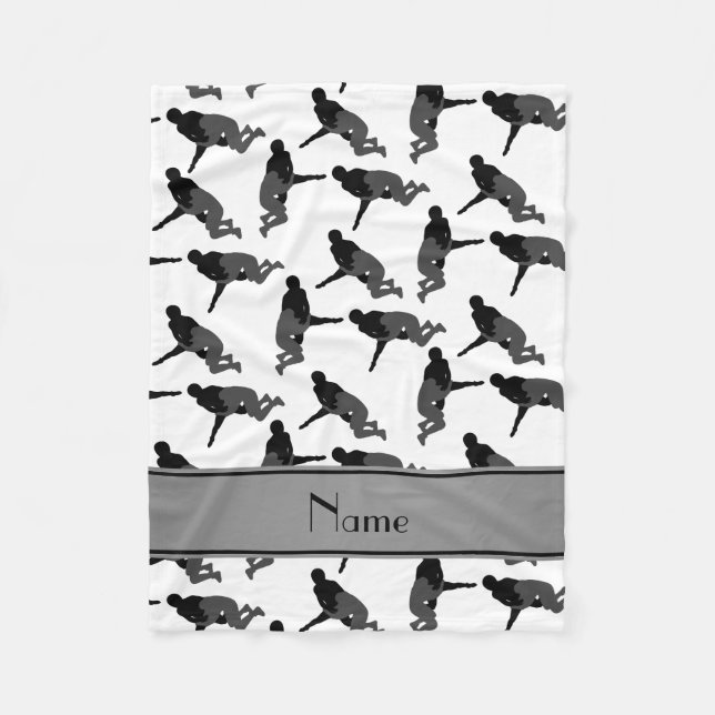 Vitbrottning av personlig namn fleecefilt (Framsidan)