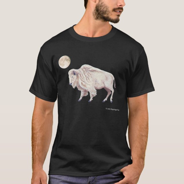 Vitbuffelfullmåne T-shirt (Framsida)