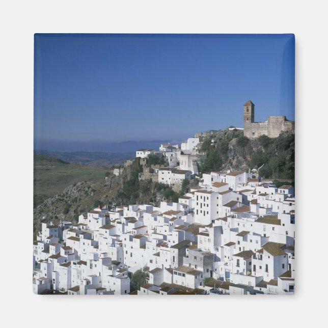 Vitbyn Casares, Andalusien, Spanien 2 Magnet (Framsidan)