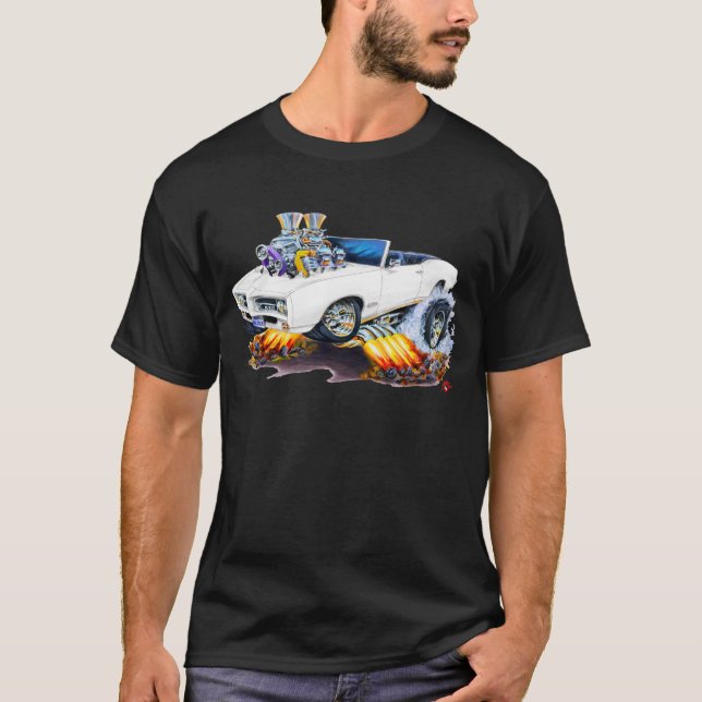 Vitcabriolet för 1969 GTO T-shirt (Framsida)