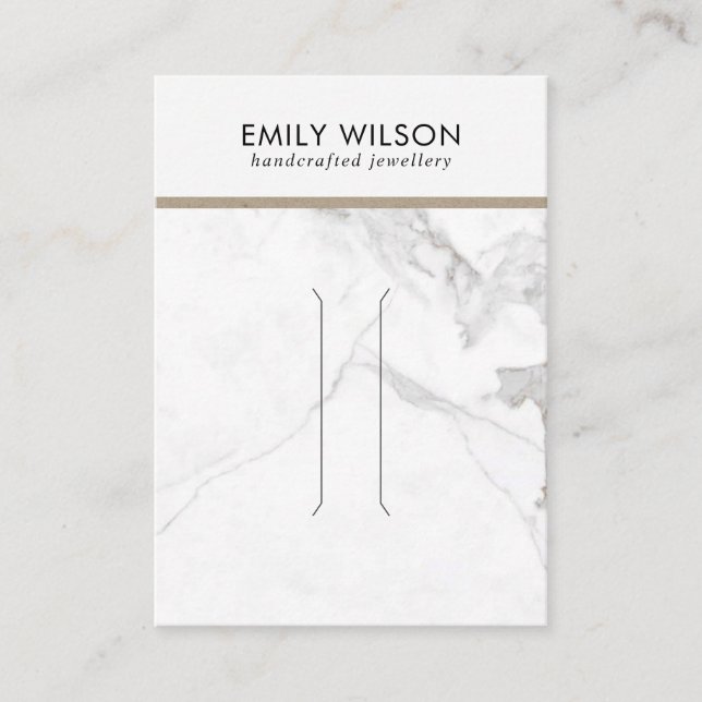 VITCALACATTA MARBTE TEXTURAIR CLIP VISNING CARD VISITKORT (Framsida)