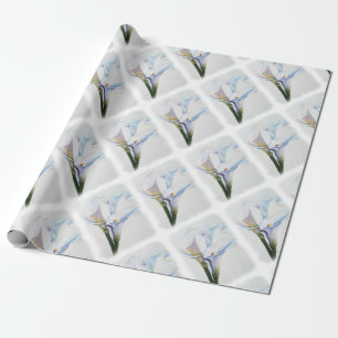 VITCALLALILJAR SOM SLÅR IN PAPPER PRESENTPAPPER