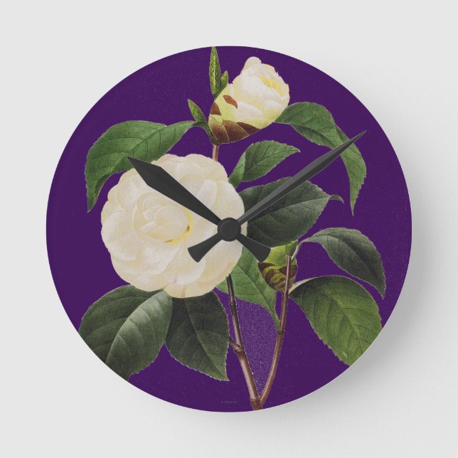 VitCamellia, 1833 Rund Klocka (Framsida)