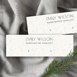 VITCERAMIC STRUKTUR STUD EARRING VISNING LOGOTYP MINI VISITKORT