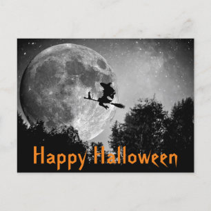 Vitch och Måne Halloween-Anpassadets vykort