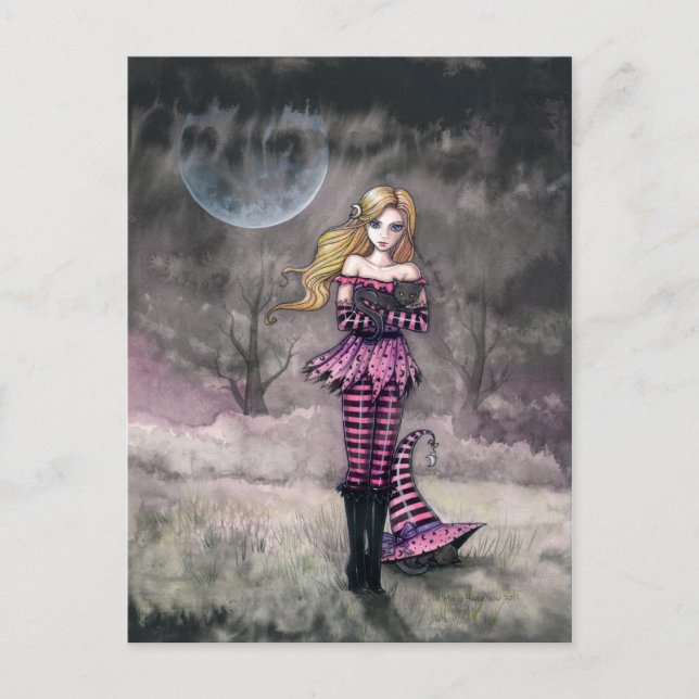 Vitch och Svarta katter vykort (Framsida)